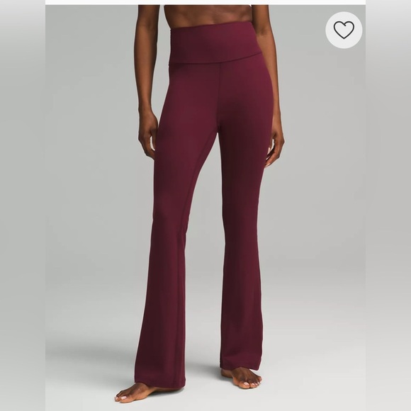 Women's Lululemon Groove Nulu Super High Rise Maroon Flared Leggings: Size 6 - Picture 6 of 7